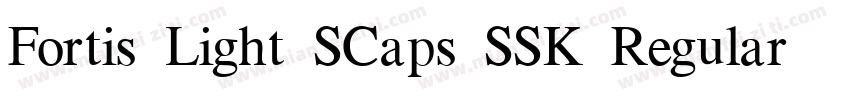 Fortis Light SCaps SSK Regular字体转换